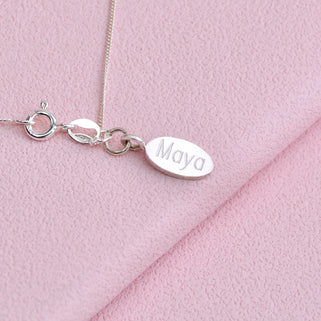 Personalised Sterling Silver Sweetie Heart Necklace