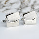 secret letter envelope cufflinks with
