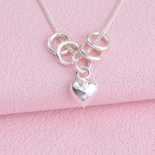 Personalised Sterling Silver Sweetie Heart Necklace