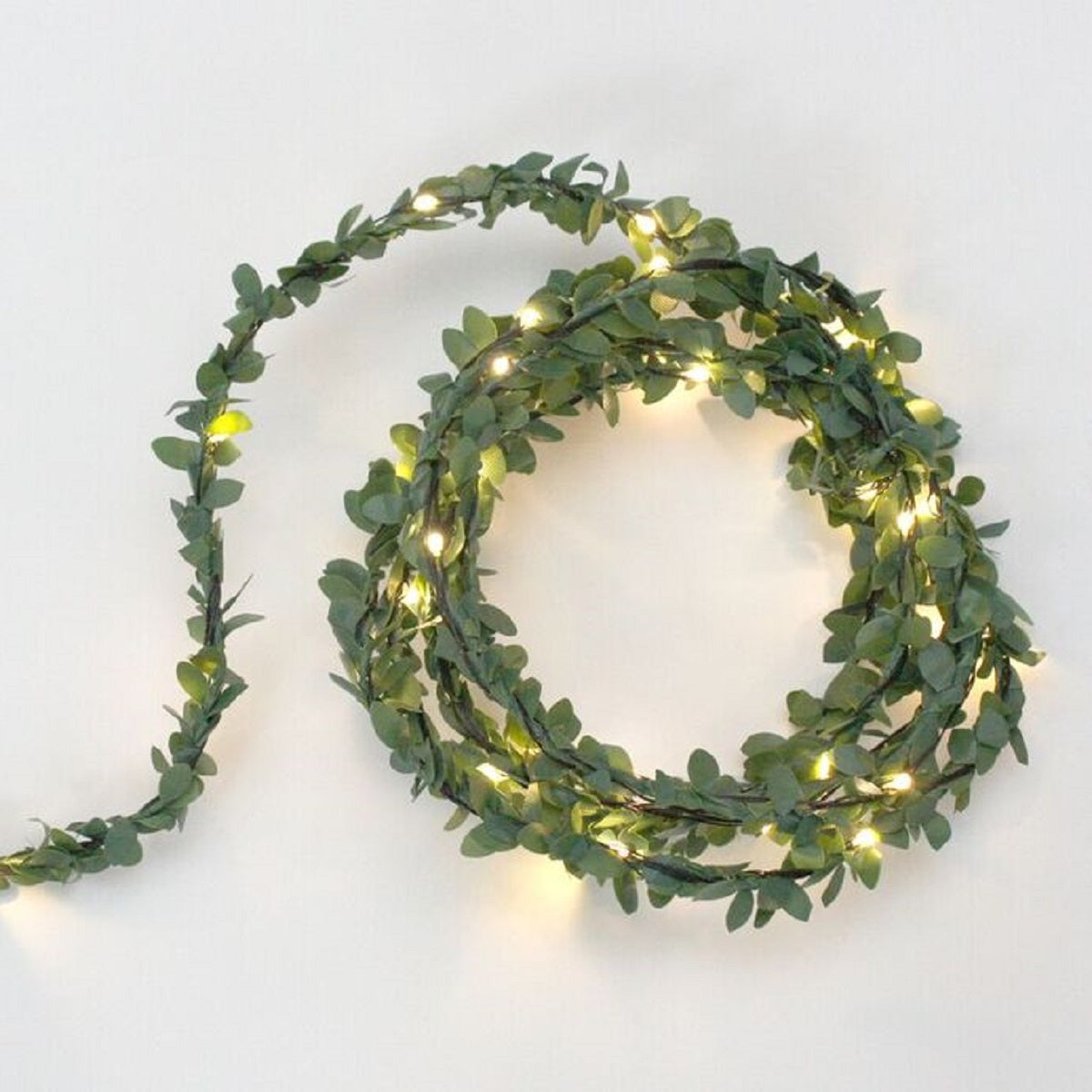 10 LED Lantern Garland – Battery-Powered Fairy String Lights With Metal Mesh, Warm White (Gold)