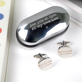 Personalised Cufflinks And Box