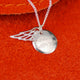 Sterling Silver Angel Wing and Charm Necklace