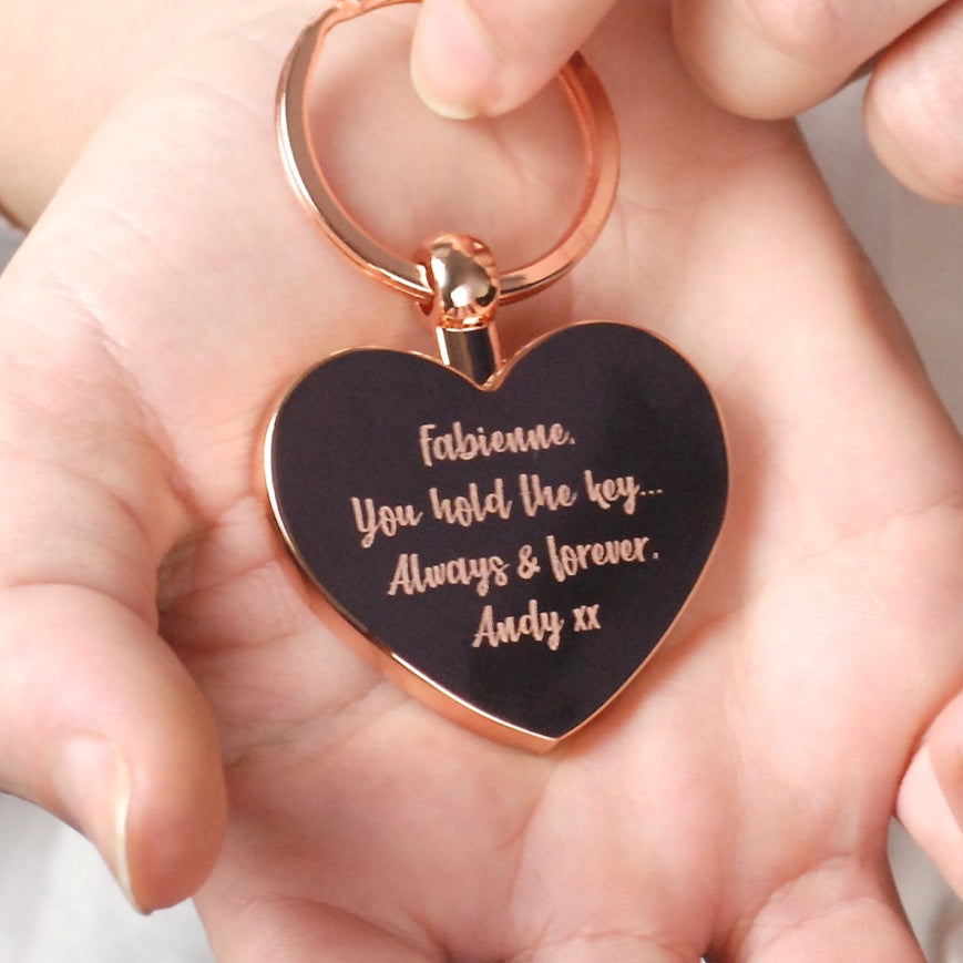 Personalised Heart Keyring