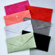 Monogram Suede Leather Envelope Clutch Bag