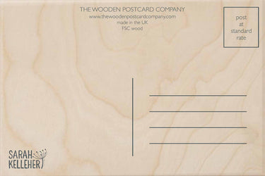 South Devon Wooden Postcard