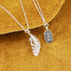 Sterling Silver Floating Feather Necklace