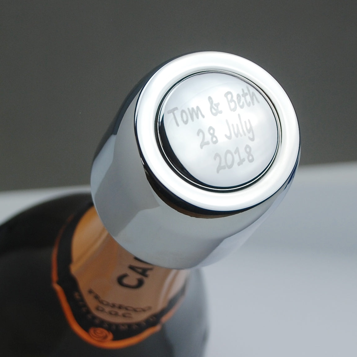 Personalised Champagne Or Prosecco Bottle Stopper Penelopetom