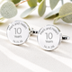 Personalised Anniversary Cufflinks