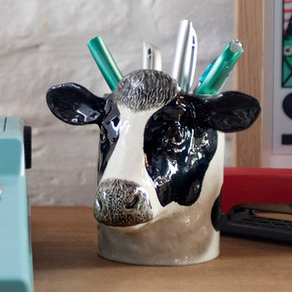 Friesian Cow Pen Pot