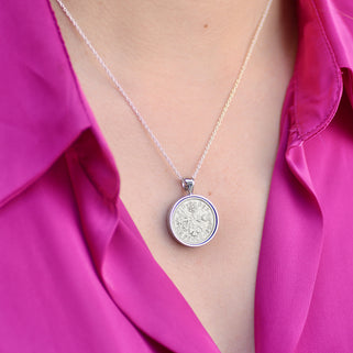 Luxury 70th Birthday Sixpence Necklace