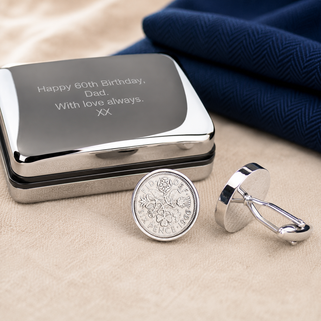Luxury 60th Birthday 1966 Sixpence Cufflinks