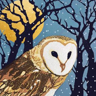 Moonlit Bird Christmas Card Box