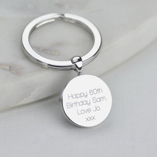 Luxury 60th Birthday 1965 Silver Sixpence Keyring