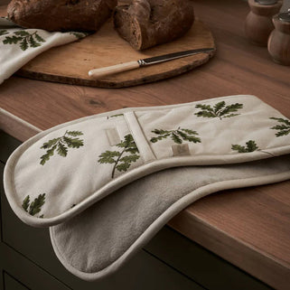 Acorn and Oak Leaves Double Oven Gloves