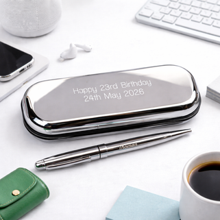 Personalised Boxed Chrome Pen