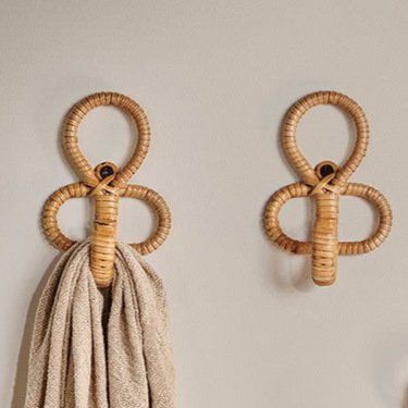 bamboo shaped single wall hook