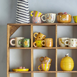 Brown Flower Espresso Cup