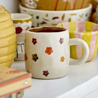 Floral Espresso Cup Cream