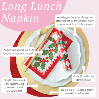 Holly Paper Napkins