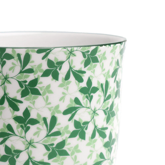 Green Leaves Ceramic Plant Pot