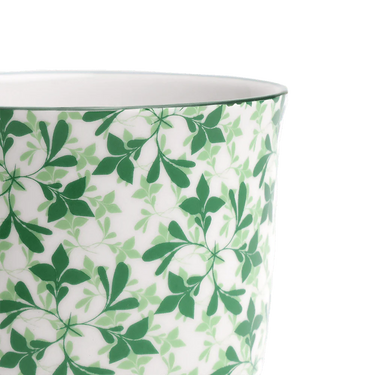 Green Leaves Ceramic Plant Pot