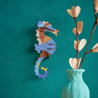 Blue Ringlet Seahorse Wall Decoration