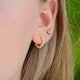 Gold Chunky Bead Huggie Earrings