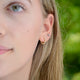 Gold Chunky Bead Huggie Earrings