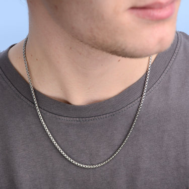 Men's Stainless Steel Box Link Chain