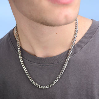 Men's Chunky Wheat Link Stainless Steel Chain