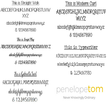 Choice of penelopetom fonts
