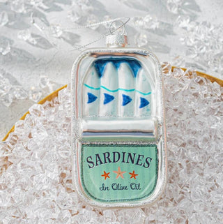 Blue Sardine Tin Bauble
