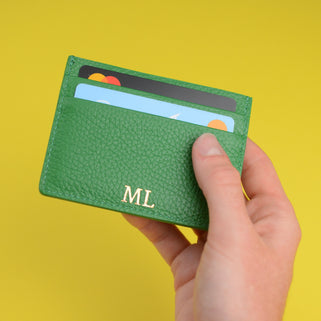 Monogram Leather Credit Card Holder