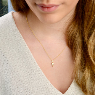 Gold Lightning Bolt Necklace