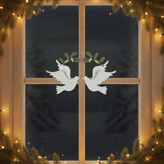 Doves & Mistletoe Christmas Decoration