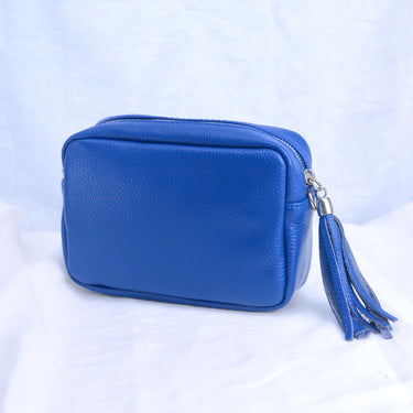 Personalised Elsa Leather Crossbody Tassel Bag