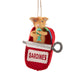 Cat In Sardine Tin Felt Tree Decoration