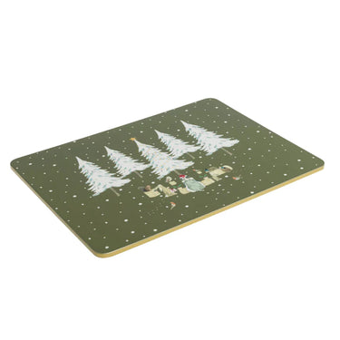 Set of Four Festive Forest Placemats