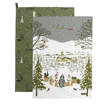 Festive Forest Set of 2 Tea Towels
