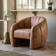 Atella Tub Chair Antique Tan Leather 2