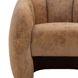 Atella Tub Chair Antique Tan Leather 8