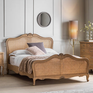 Chic Super King Cane Bed Weathered 2