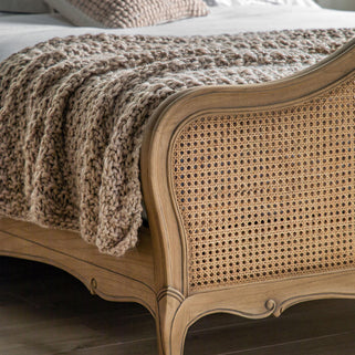Chic King Cane Bed Weathered 4
