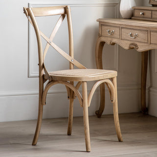 Cafe Chair Oak Rattan (2pk) 2