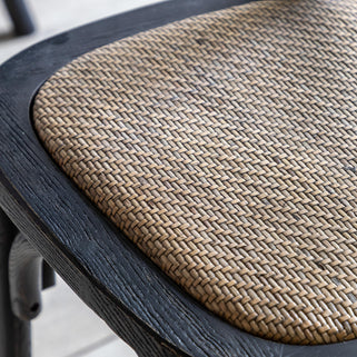 Cafe Chair Black Rattan (2pk) 3