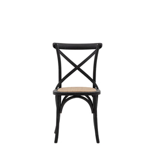 Cafe Chair Black Rattan (2pk) 1