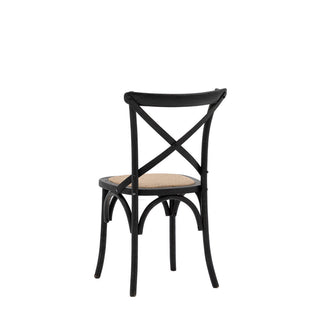 Cafe Chair Black Rattan (2pk) 4