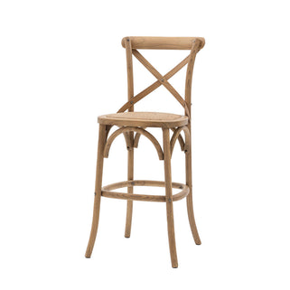 Cafe Stool Oak with Rattan (2pk) 7