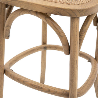 Cafe Stool Oak with Rattan (2pk) 10
