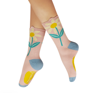 Flower Top Ankle Socks Daisy Petal